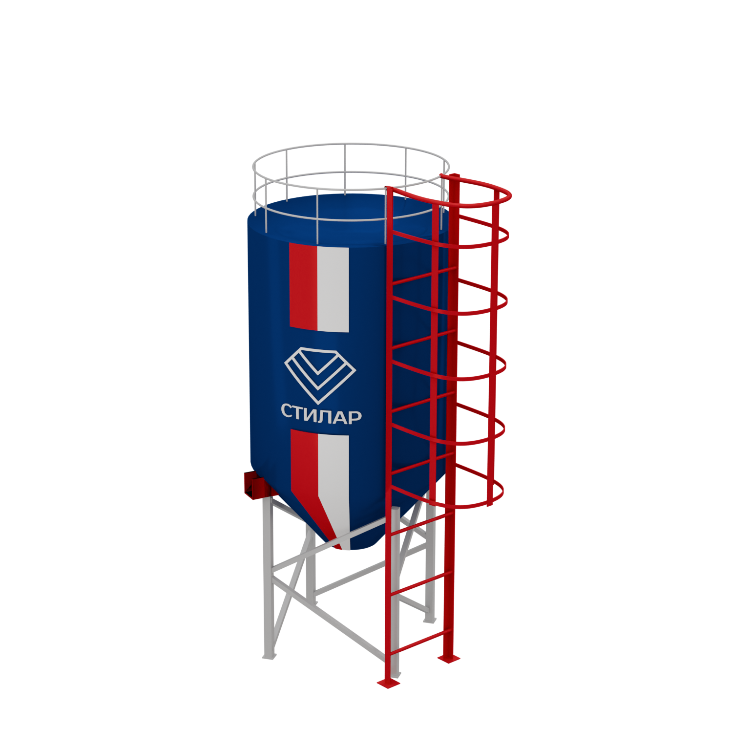 Цельносварный силос для комбикорма 10 м³ от производителя